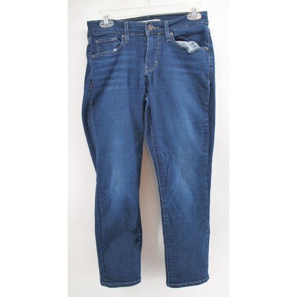 Levi's‎ Premium Curvy Straight Jeans Women's 27 Dark Wash Blue Denim Stretch - Picture 1 of 9